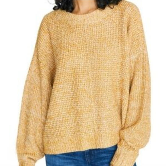 Sanctuary Sweaters - Sanctuary Golden Yellow Oversized Long Sleeve Knit Sweater XL